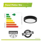 Plafon Redondo Led 18w Negro Luz Fria Macroled - Imagen 2