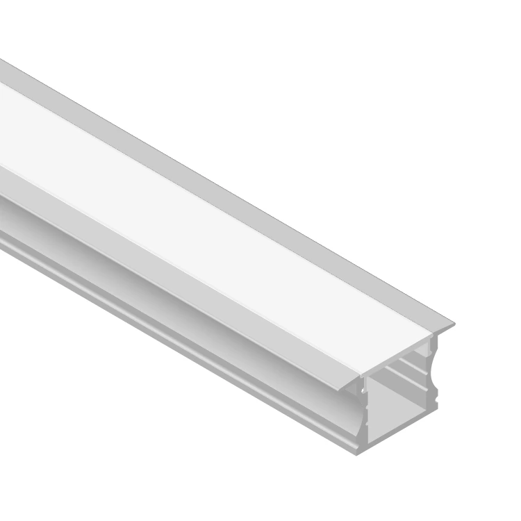 Perfil de Aluminio para Embutir, Anodizado, Difusor Opal Blanco, 15x17mm, 1m. PER-14-1M-N1 - Imagen 2