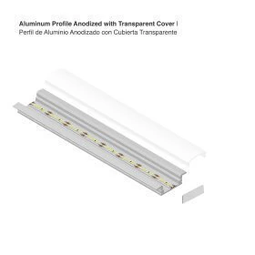 Perfil de Aluminio de Embutir 17×7 mm – Blanco. Per-11-2m-bl - Imagen 4