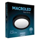 Plafon Redondo Led 18w Negro Luz Fria Macroled