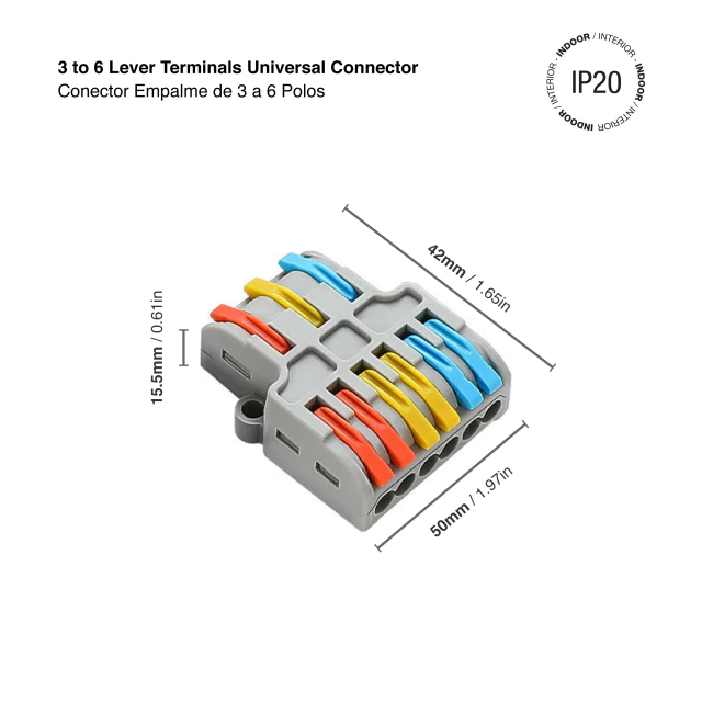 Conector de Empalme Fast Clip – 3 a 6 Polos  CNC‑103