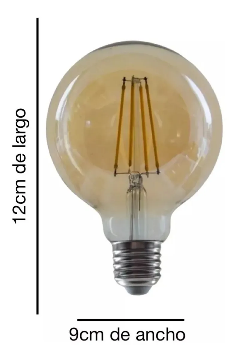 Lámpara LED Globo Filamento 6 W – E27 – Luz Cálida 3000 K | Candela 6808 - Imagen 2
