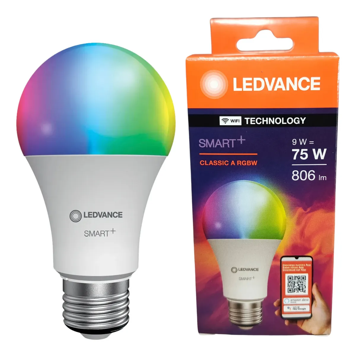 Lampara Foco Led Ledvance Smart + Wifi Rgbw Color 9w E27 - Imagen 2