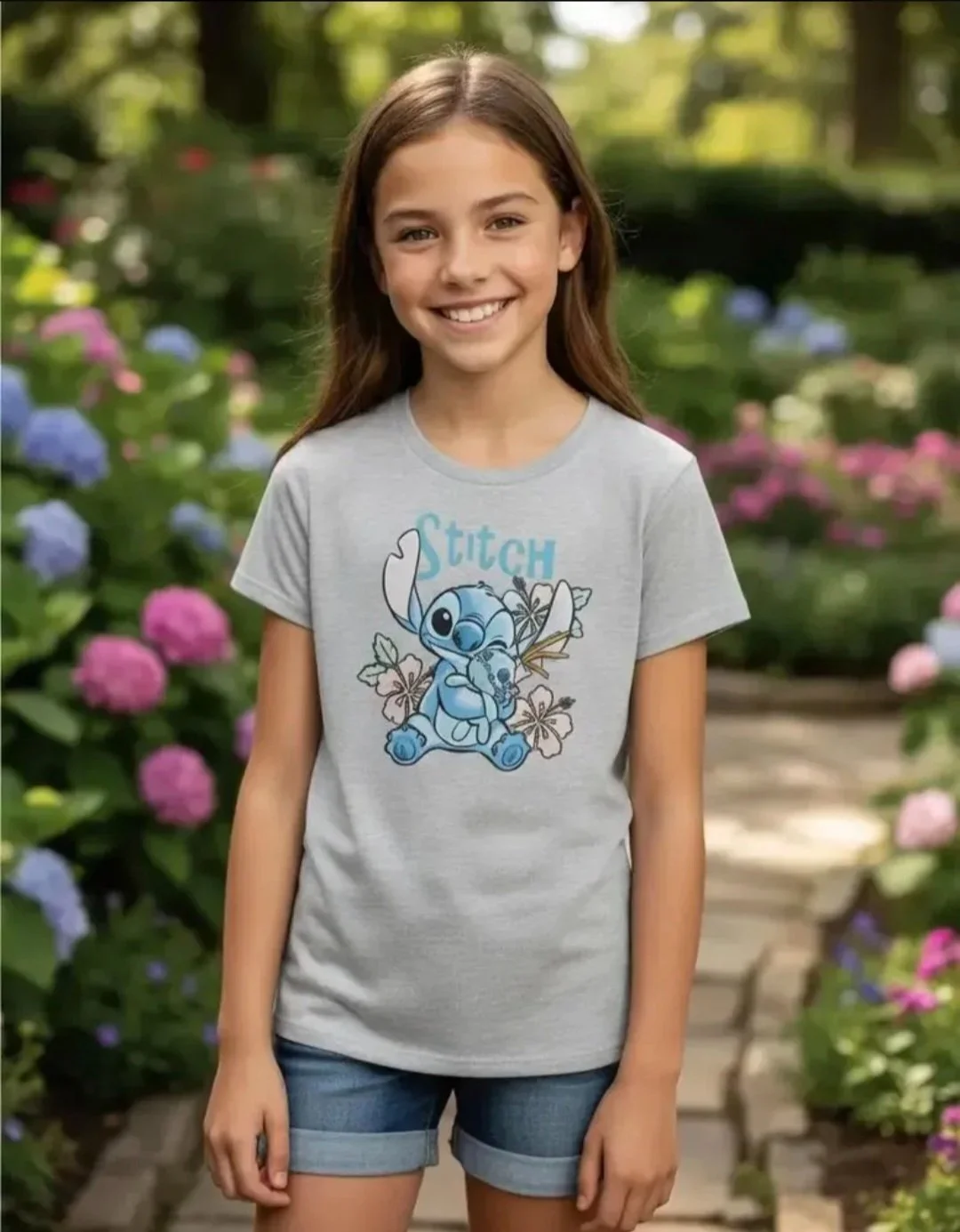 Remera  nena de algodón Disney Stitch - Imagen 4