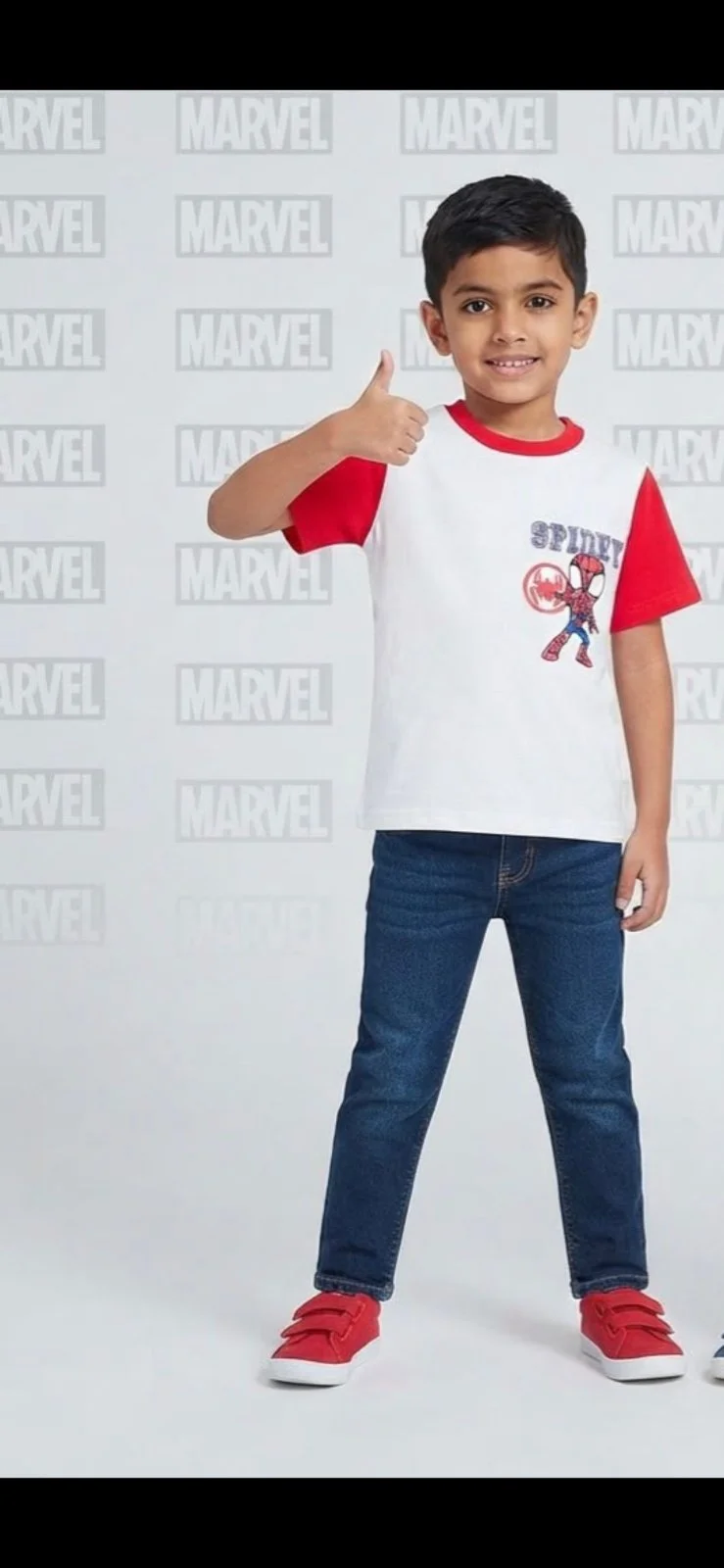 Remera de algodón Marvel Spidey bebé roja - Imagen 1