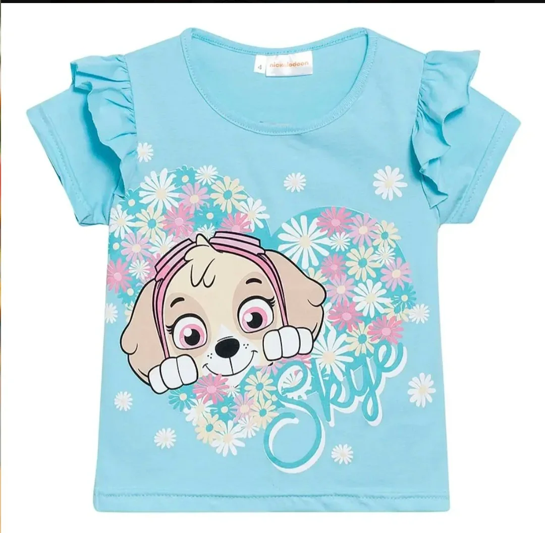 Remera 100% algodón Nikelodeon Skye celeste - Imagen 2