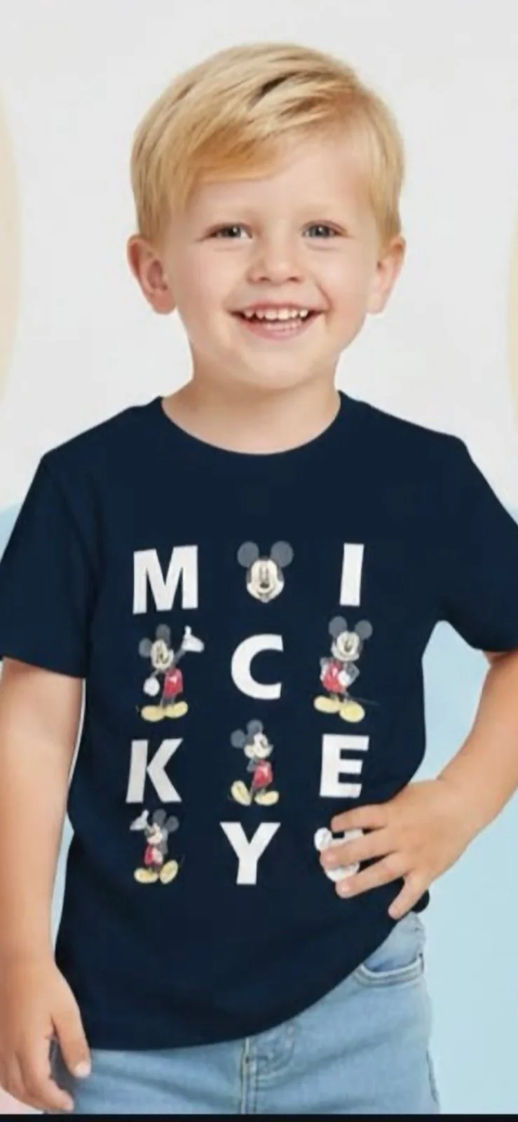 Remera de algodón Disney Mickey bebé azul - Imagen 2