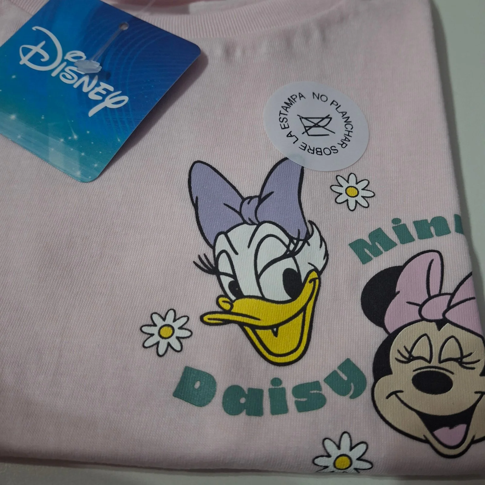 Remera de algodón Disney Minnie y Daisy rosa - Imagen 3
