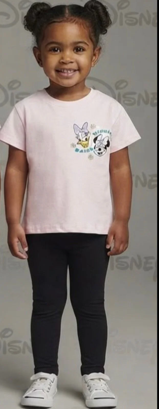 Remera de algodón Disney Minnie y Daisy rosa - Imagen 2