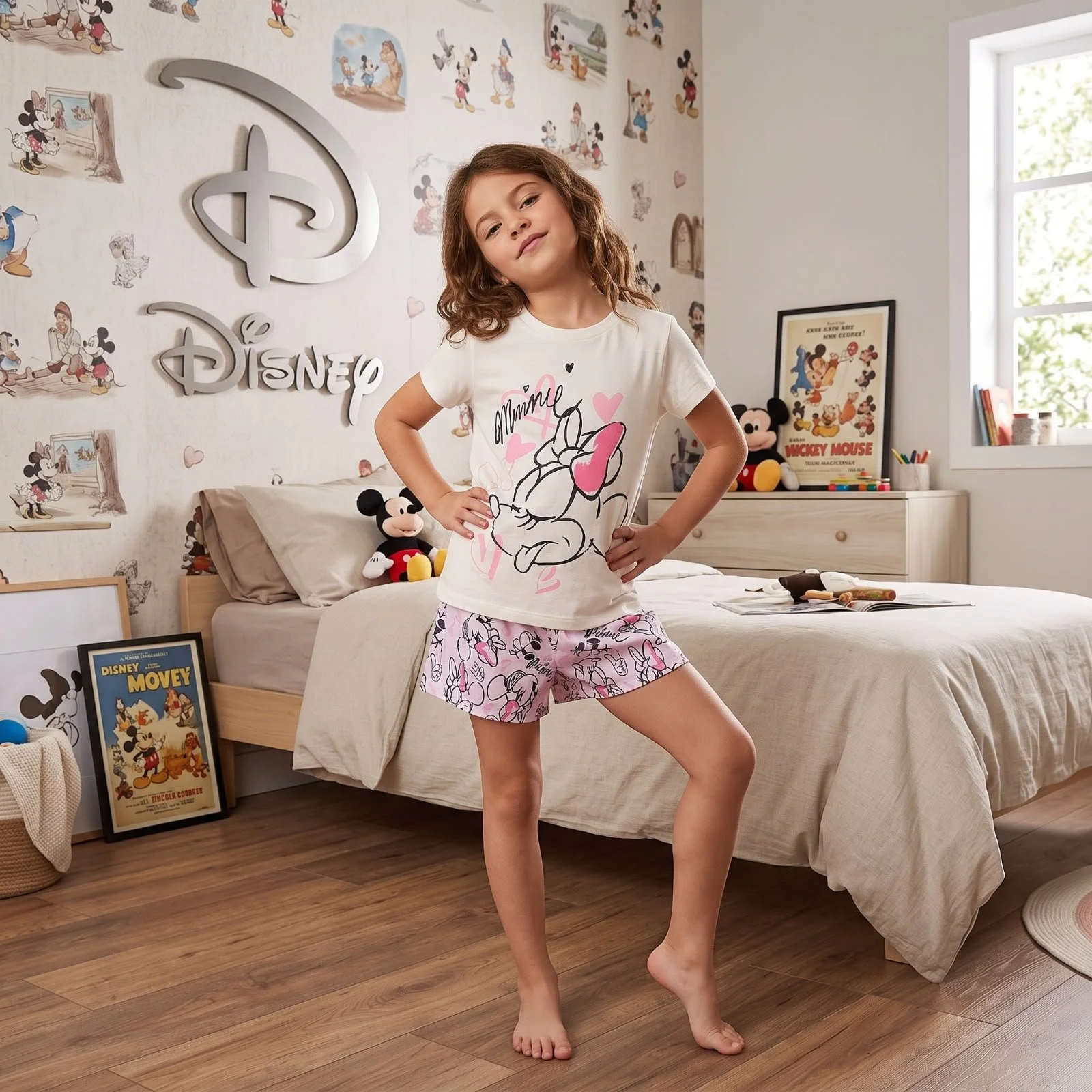 Pijama 100% algodón Minnie Rosa