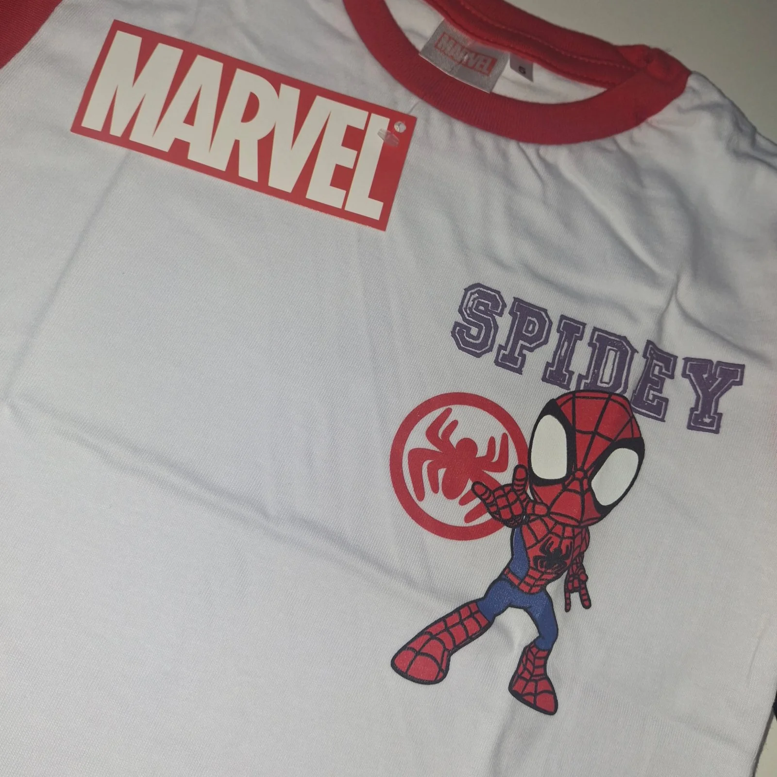 Remera de algodón Marvel Spidey bebé roja - Imagen 3