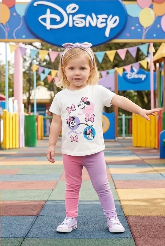 Remera de algodón Disney Minnie Moños blanca - Imagen 3