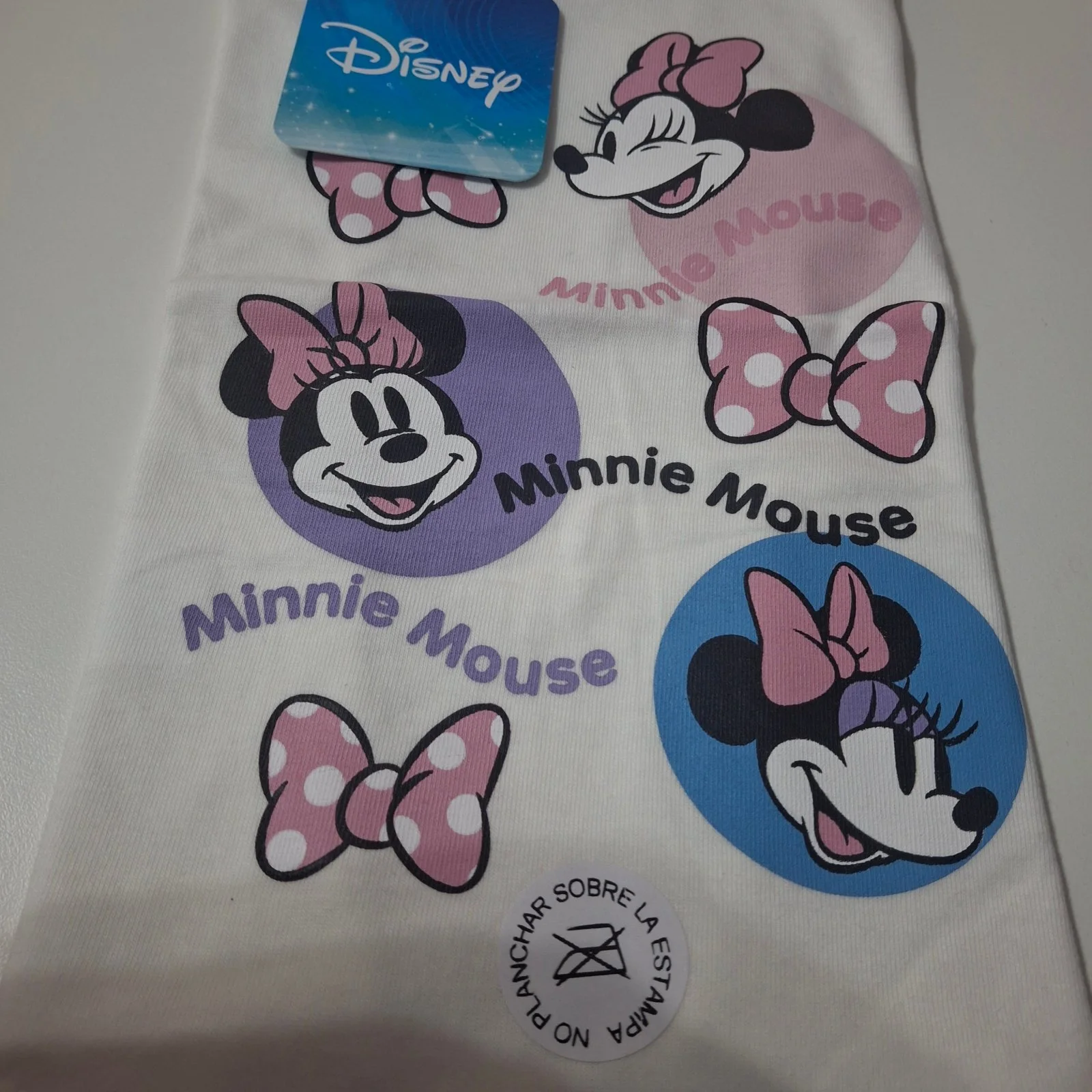 Remera de algodón Disney Minnie Moños blanca - Imagen 4