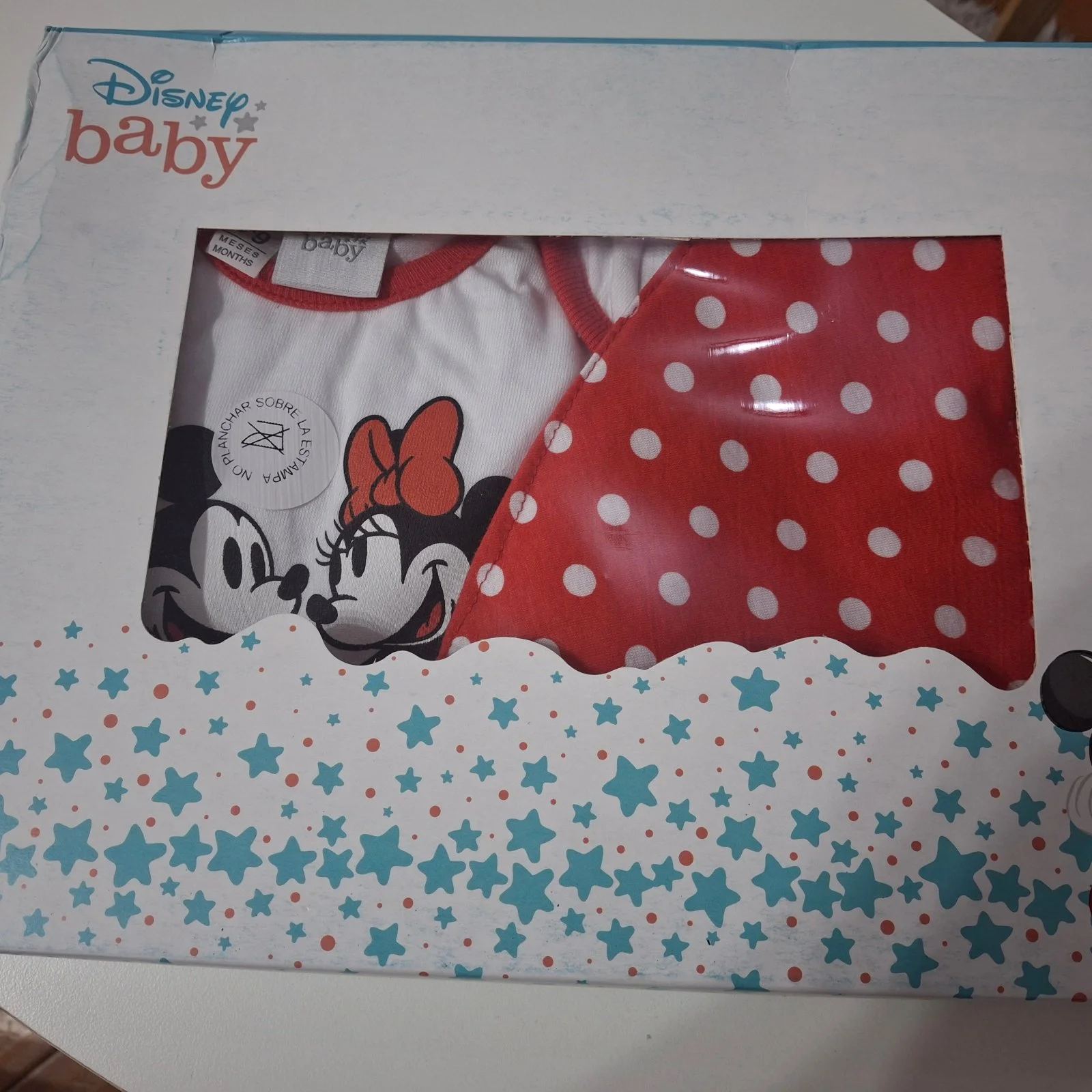Set bebé  Disney Bienvenida Minnie rojo 3 piezas - Imagen 2