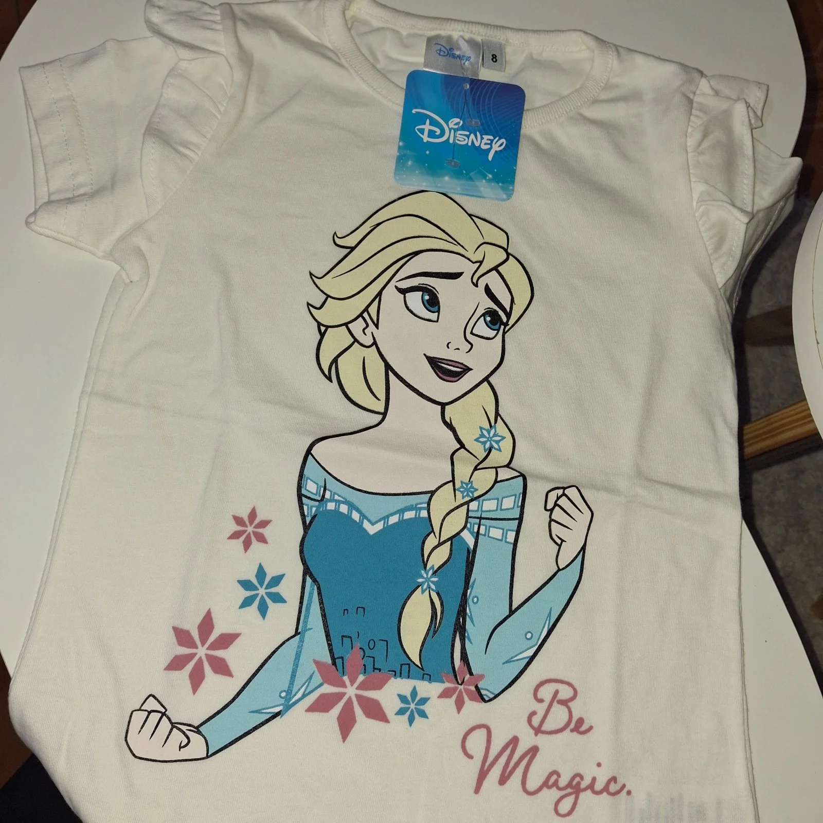 Remera nena Frozen Be Magic con volados