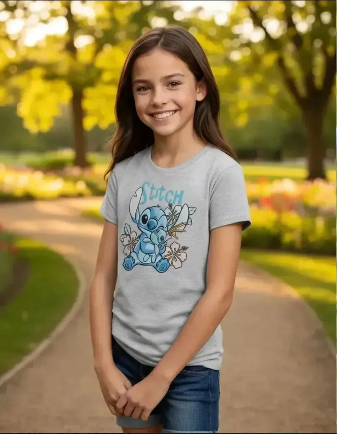 Remera  nena de algodón Disney Stitch - Imagen 6