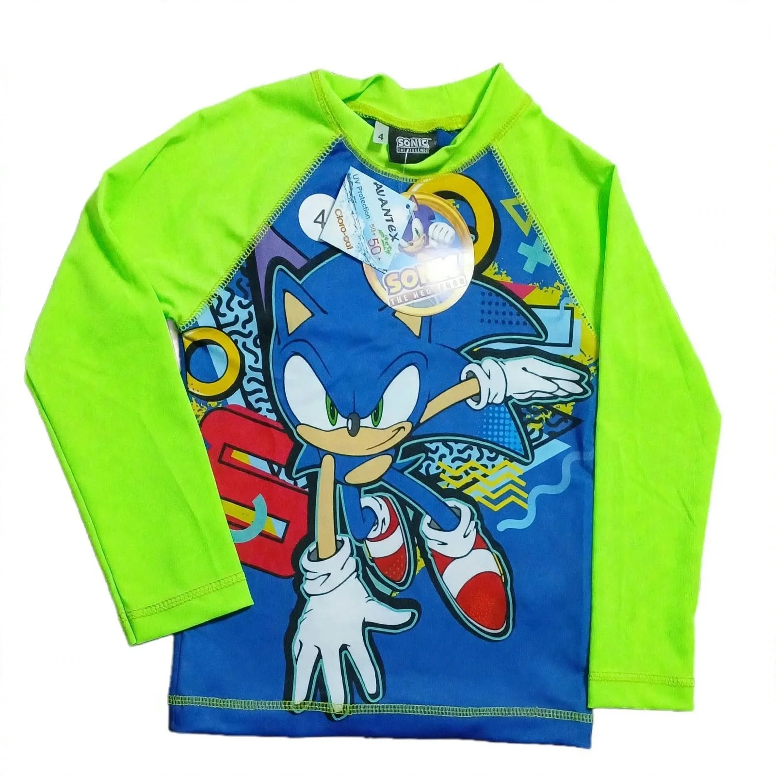 Camiseta larga Sonic — licencia oficial
