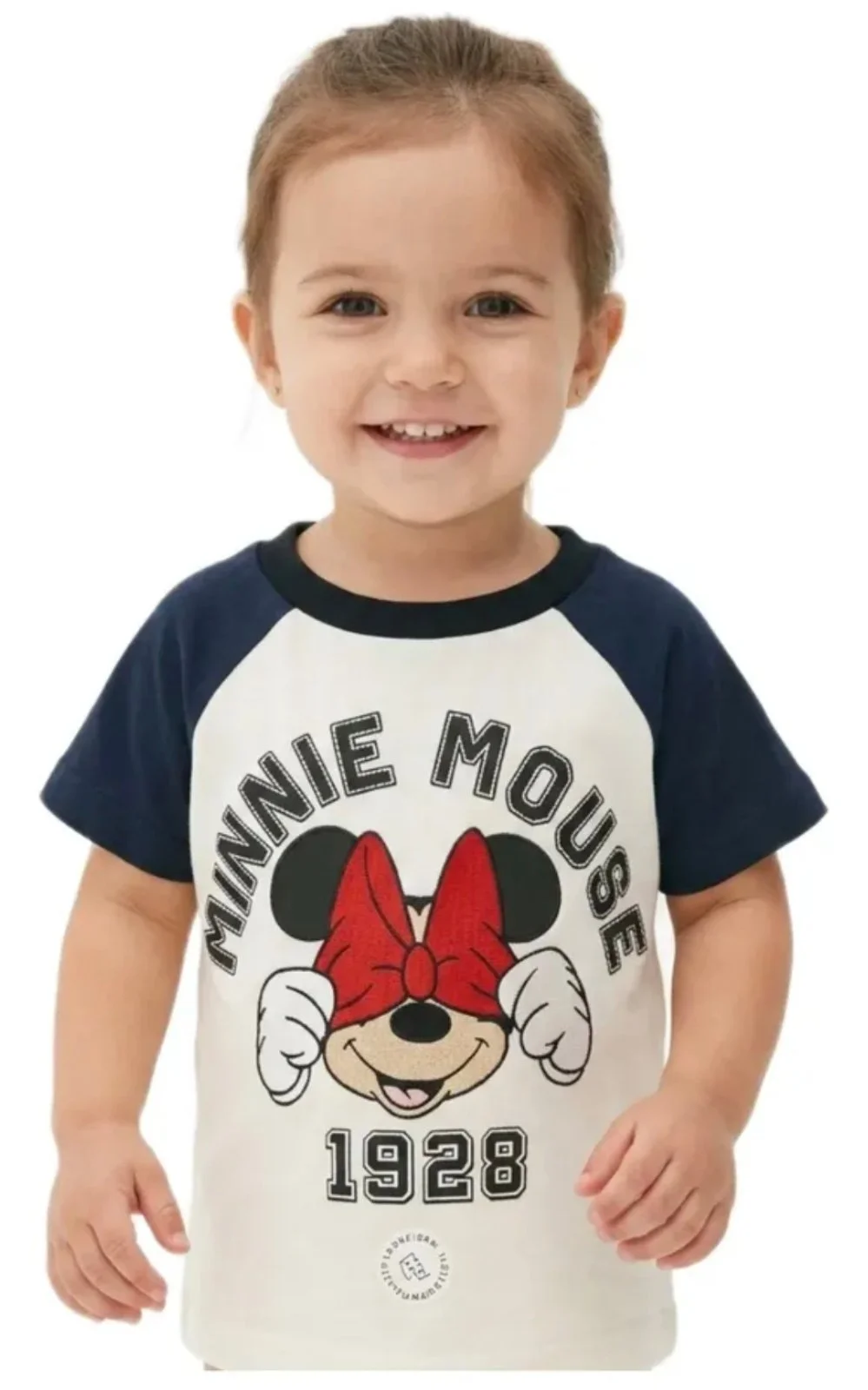 Remera de algodón Pupera Disney Minnie combinada azul - Imagen 2