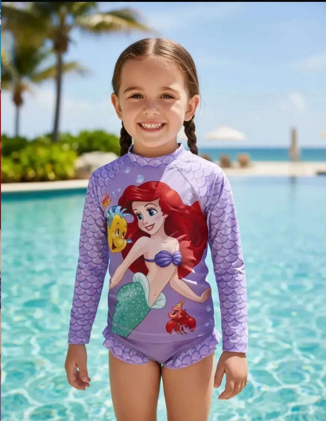 Camiseta UV50 Disney Sirenita Manga Larga - Imagen 2