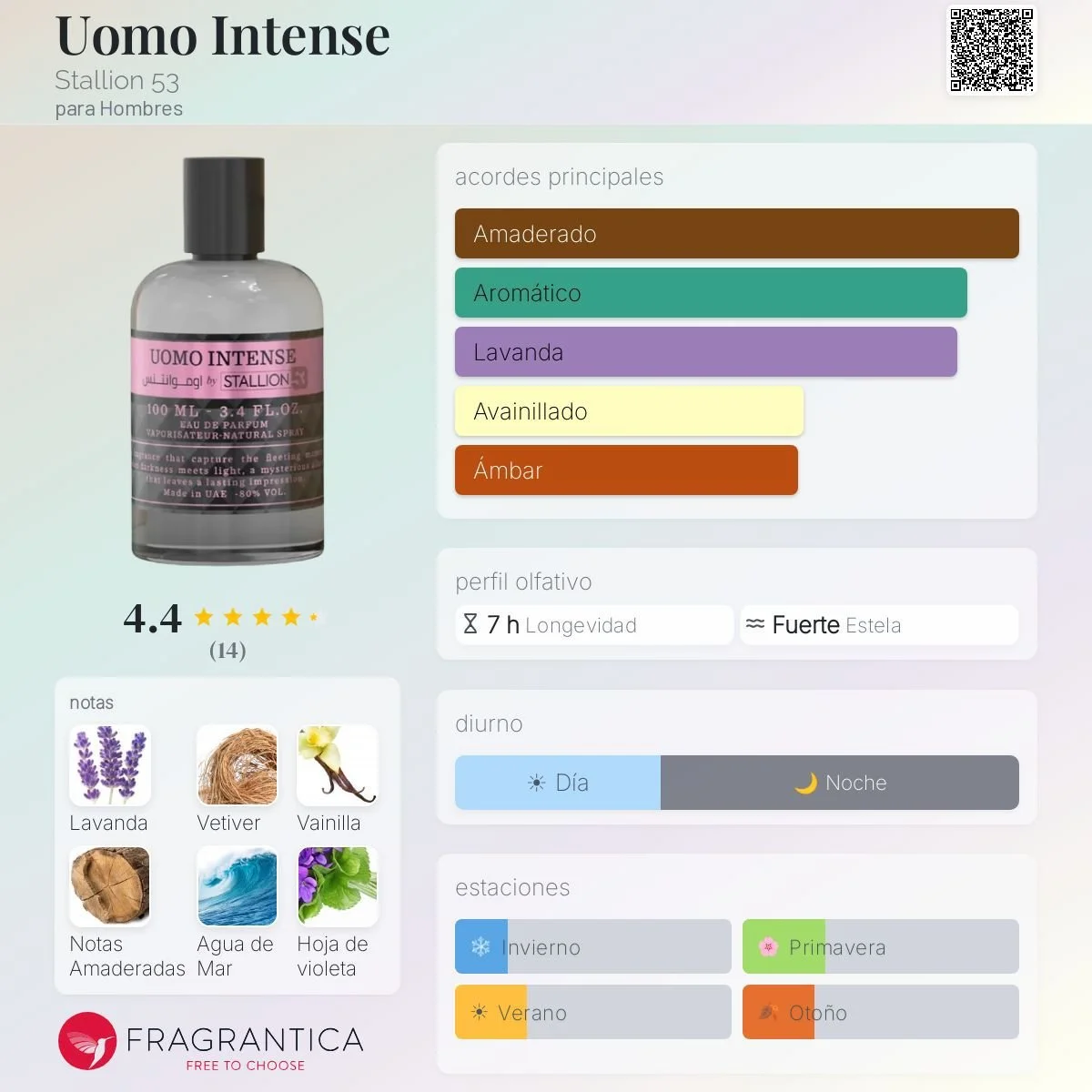 Eau de Parfum Uomo Intense Stallion 53 100ml - Imagen 2