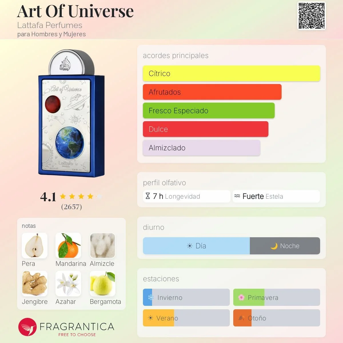 Eau de Parfum LATTAFA ART OF UNIVERSE 100ml - Imagen 2